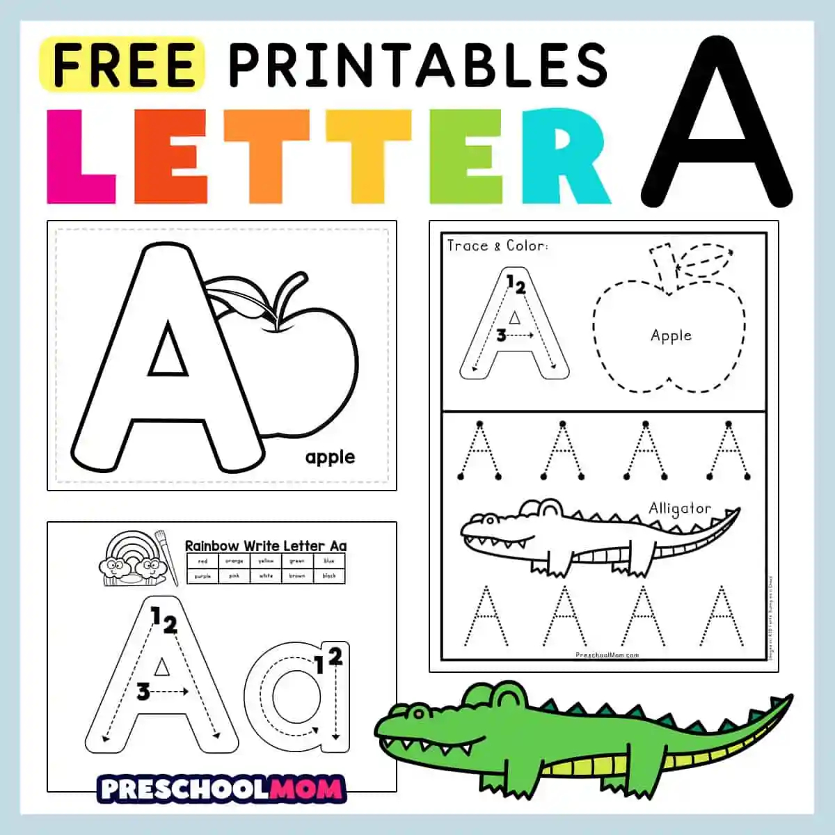 letter a preschool printables preschool mom