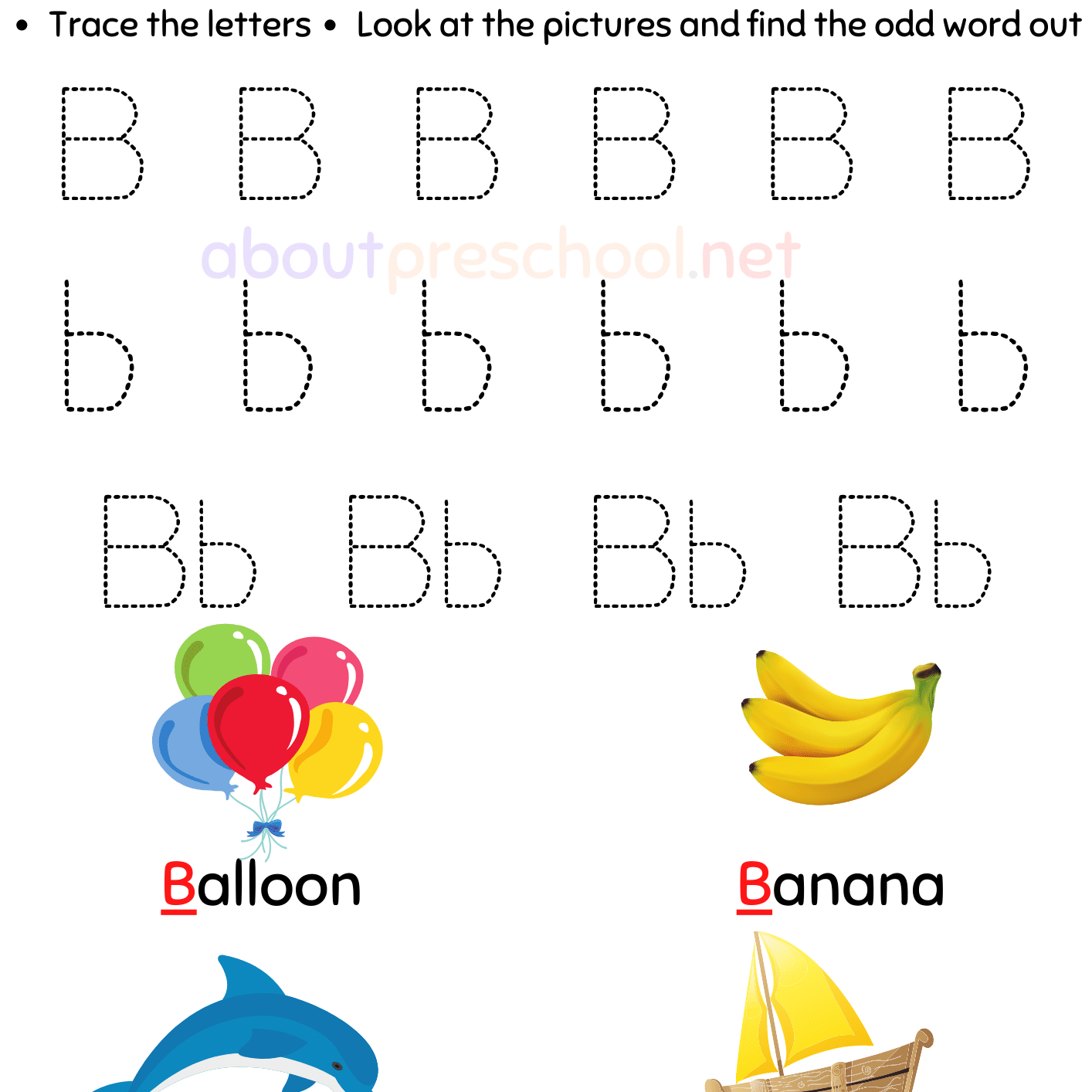 Free Printable Preschool Worksheets Letter B