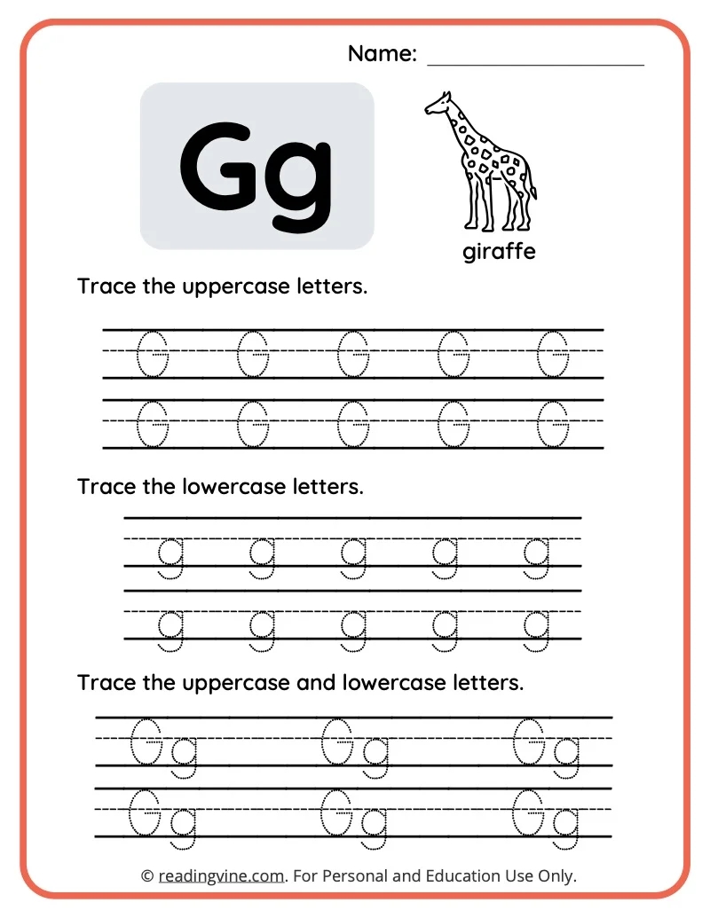Letter Trace Worksheets Free Printable