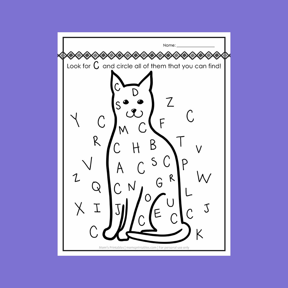 Letter Recognition Worksheets A Z FREE Moms Printables 