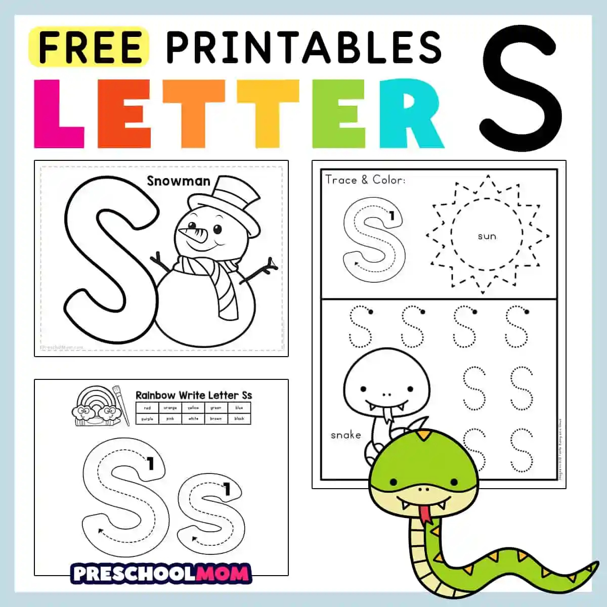 letter s preschool printables preschool mom