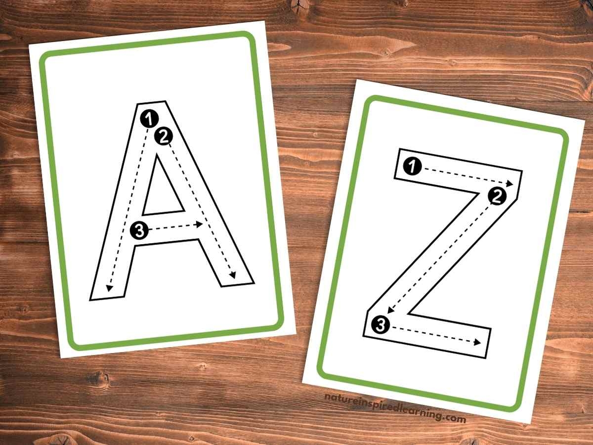 Letter Tracing Worksheets Nature Inspired Learning
