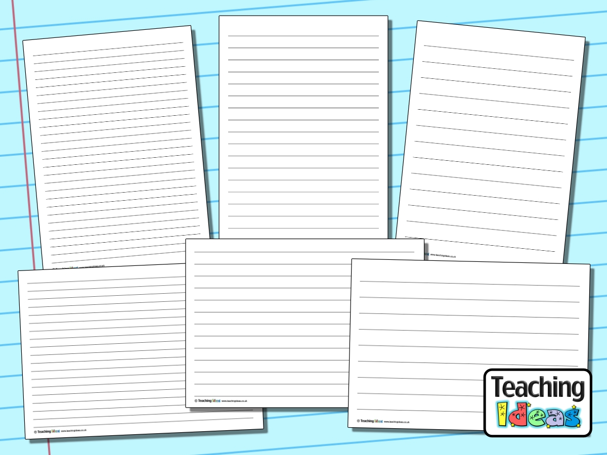 Lined Paper Templates Teaching Ideas