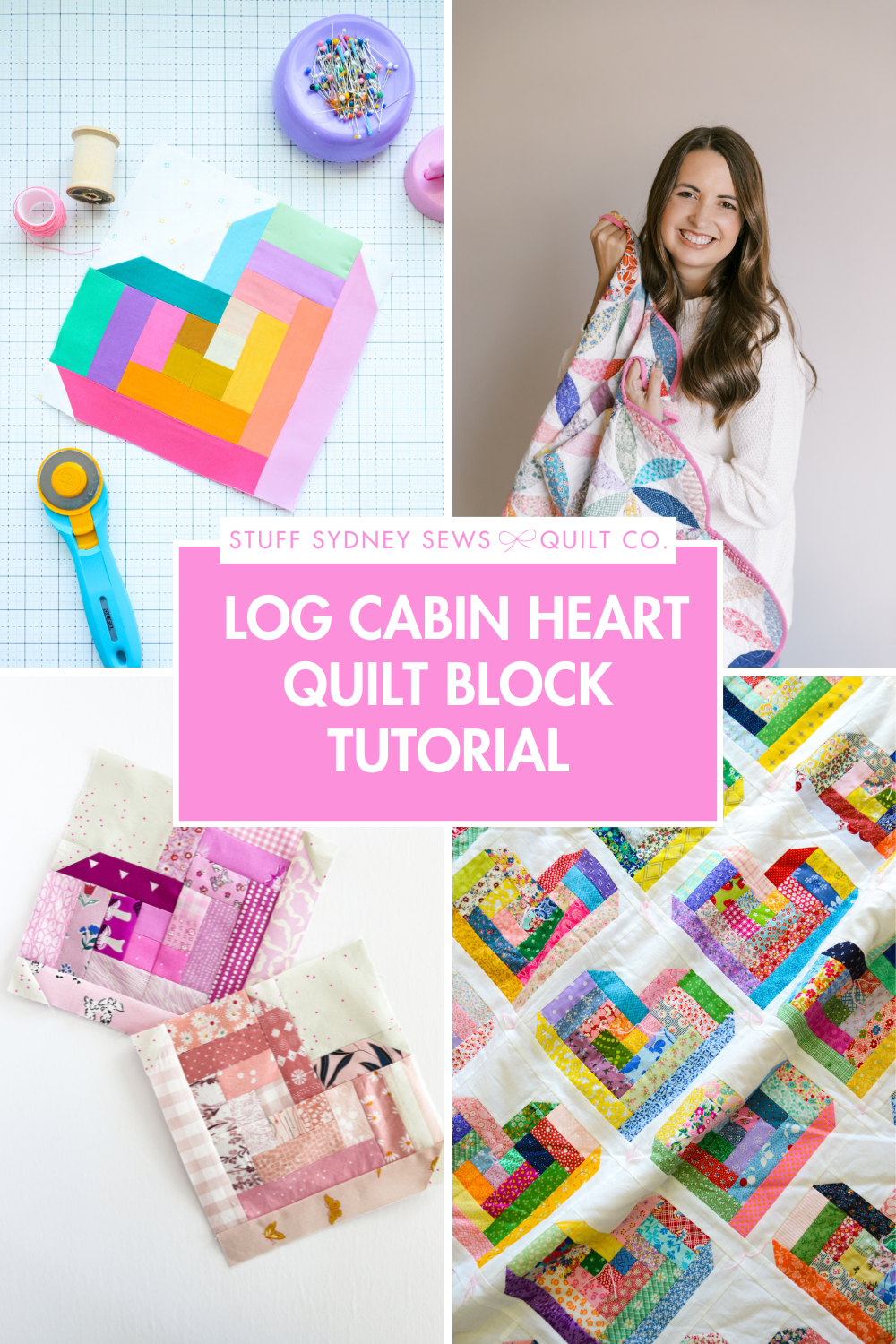 Log Cabin Heart Quilt Block Tutorial Diary Of A Quilter A Quilt Blog