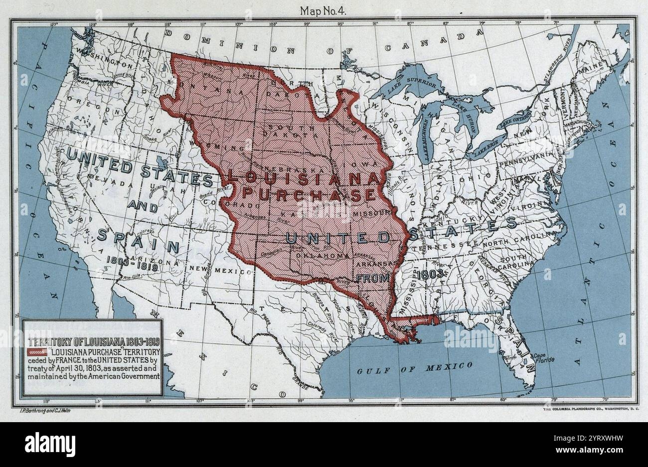 Louisiana Purchase Map 1803 Hi res Stock Photography And Images Alamy