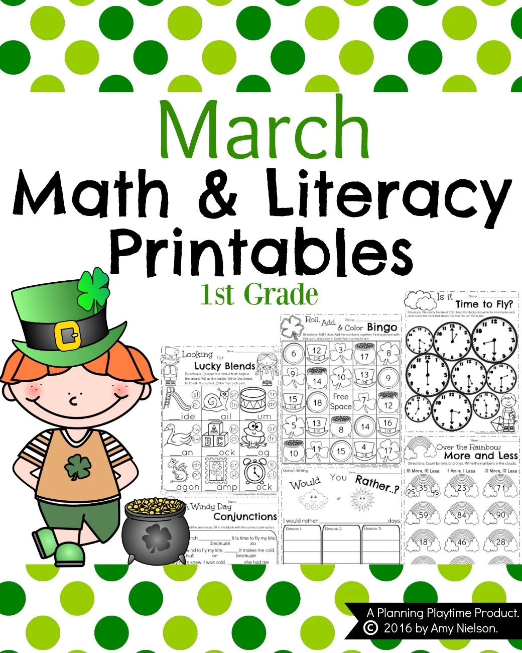 March First Grade Worksheets Planning Playtime