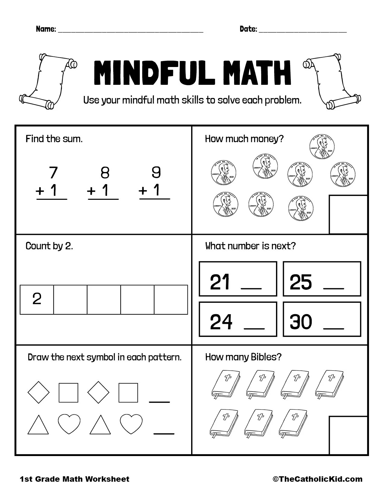 Math Worksheets For Grade 1 Free Printables