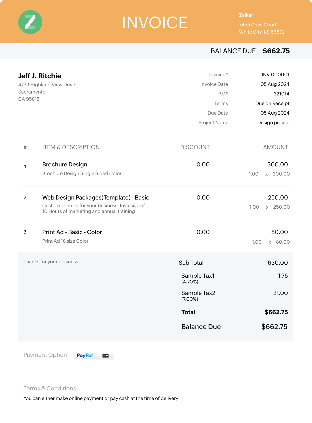 Microsoft Word And Excel Invoice Template For Download