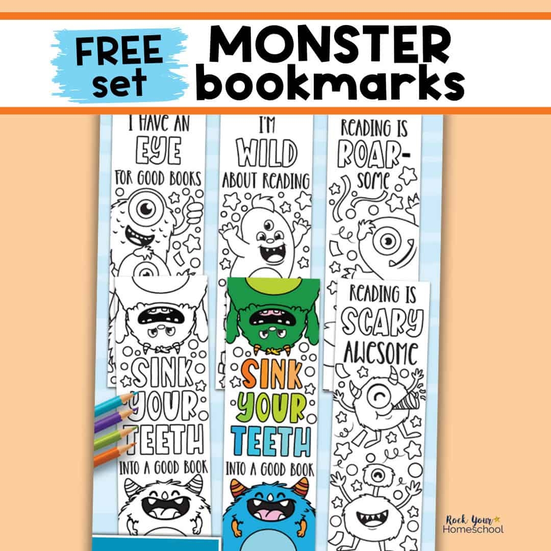 Monster Coloring Bookmarks Rock Your Homeschool Monster Coloring Bookmarks Rock Your Homeschool