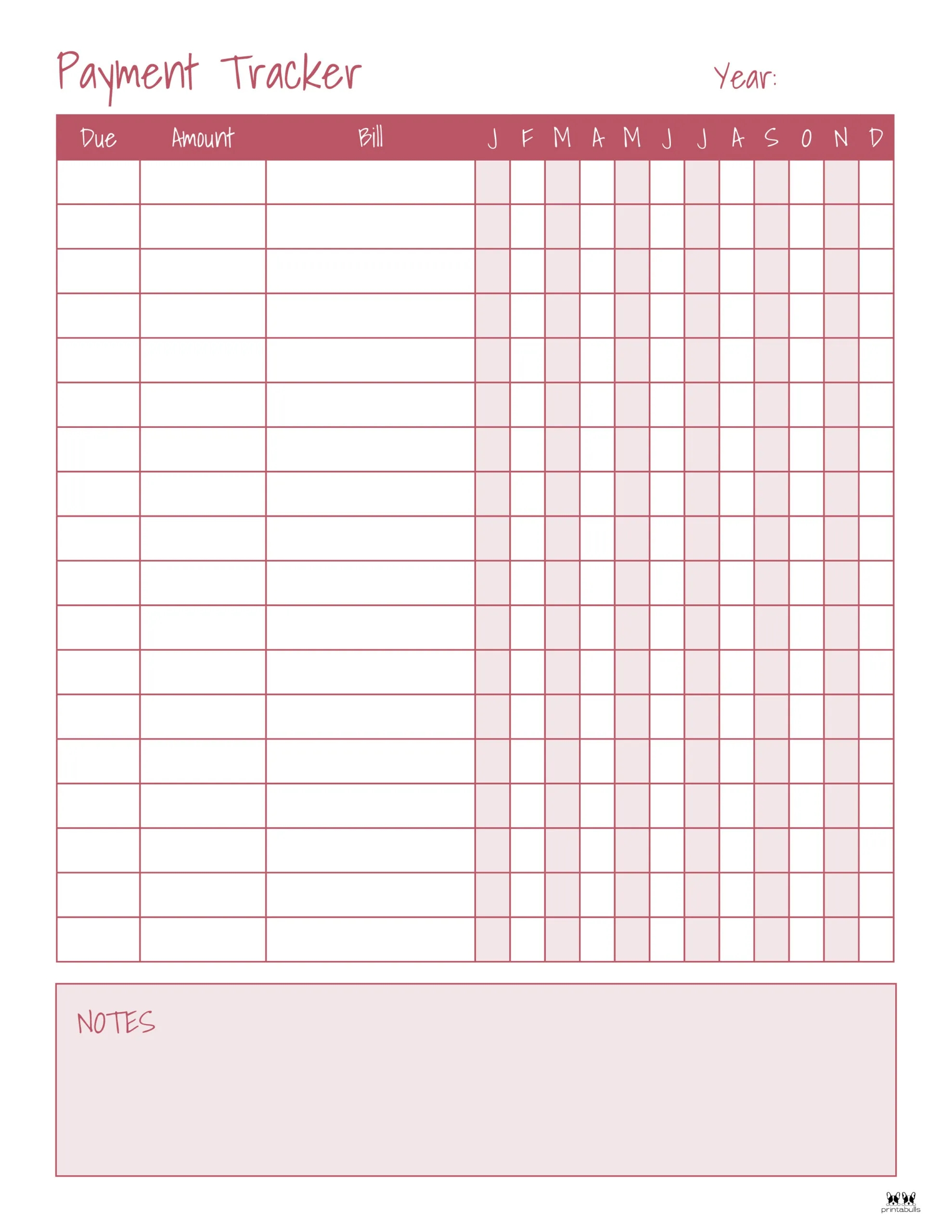 Monthly Bill Organizer Free Printable Printable Alphabet Charts