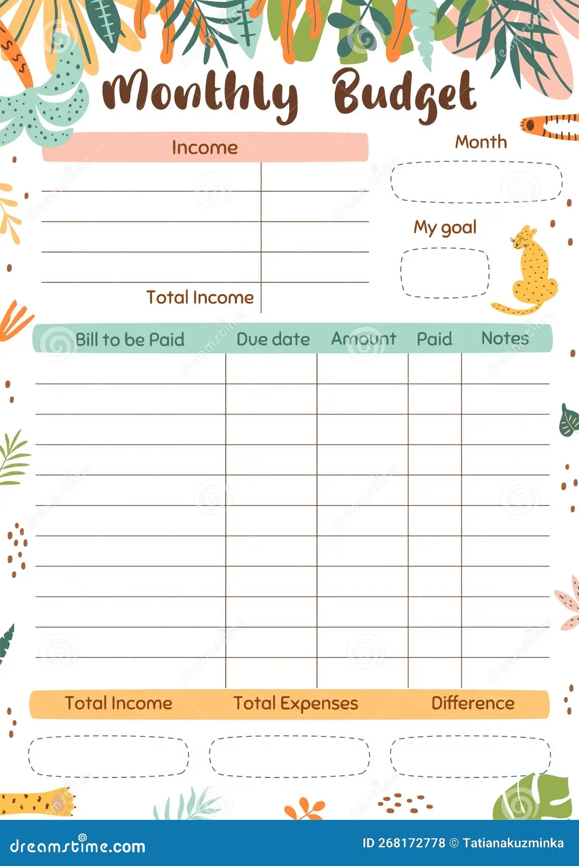 Kids Budget Worksheets Free Printable
