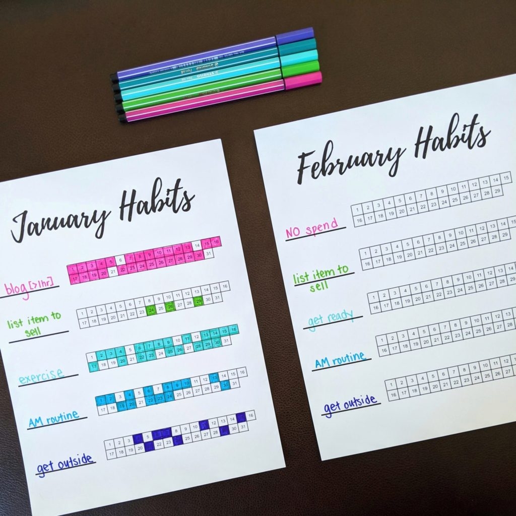 Monthly Habit Tracker Printable Let s Live And Learn