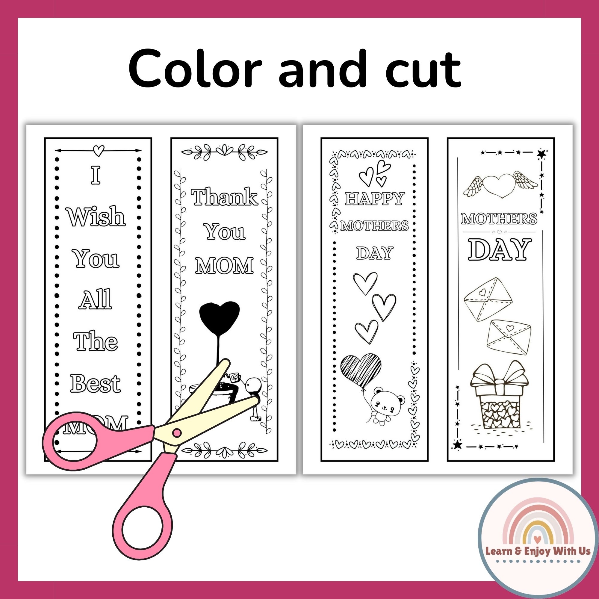 Mother s Day Bookmark For Coloring 10 Printables Bookmarks To Color For Mom Made By Teachers