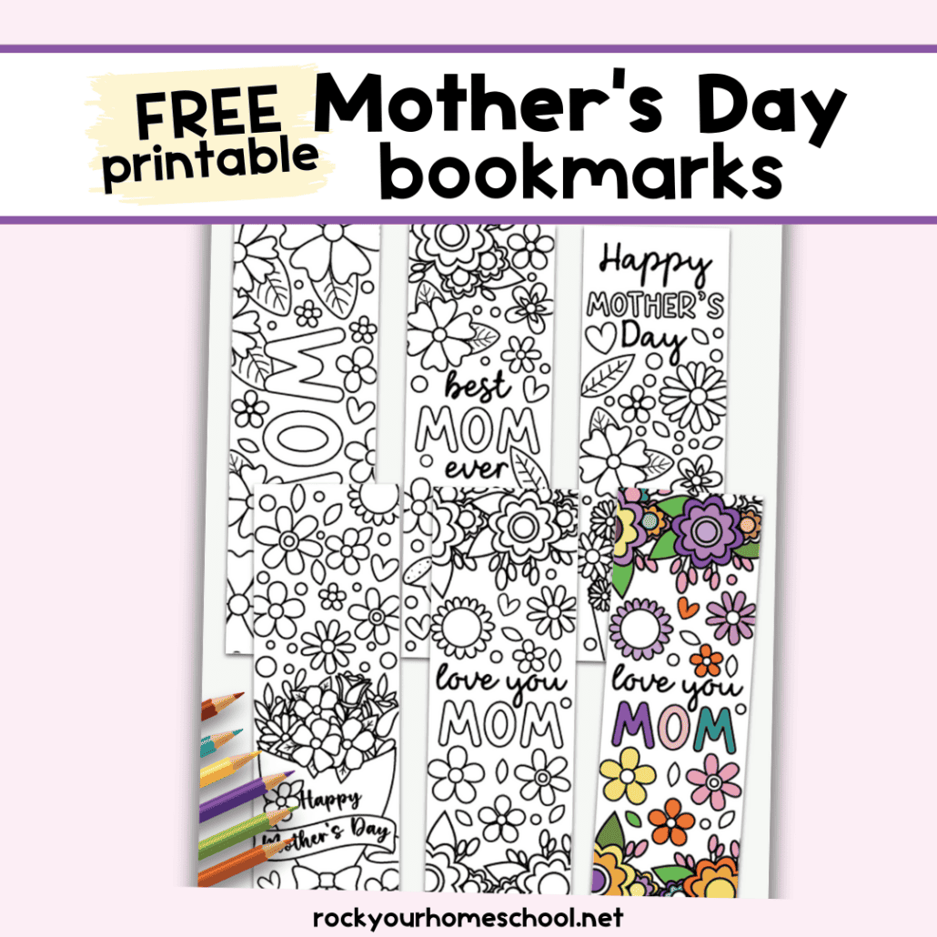 Mother s Day Bookmarks To Color Rock Your Homeschool