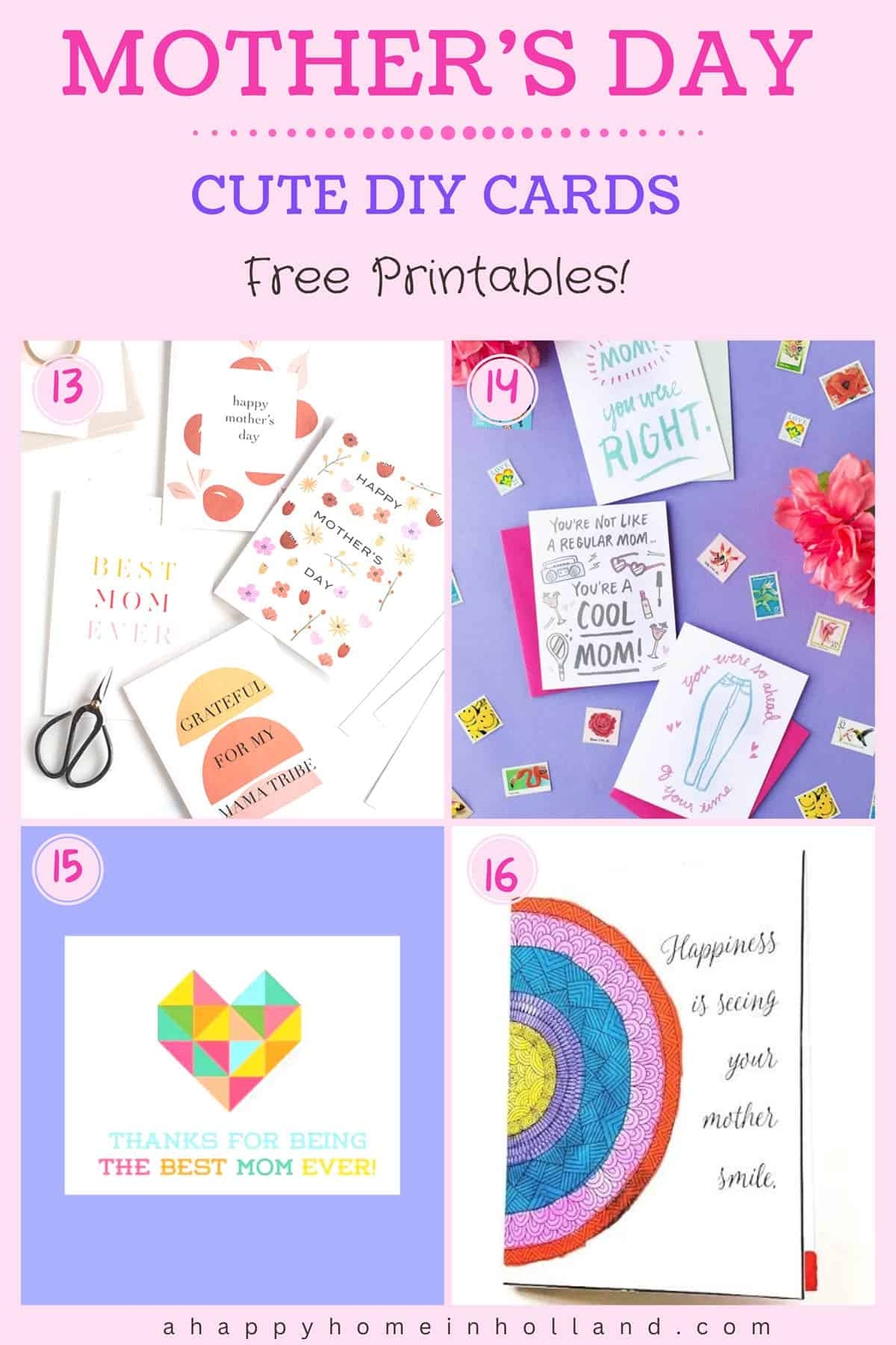 Free Printable Mothers Day Cards Handmade
