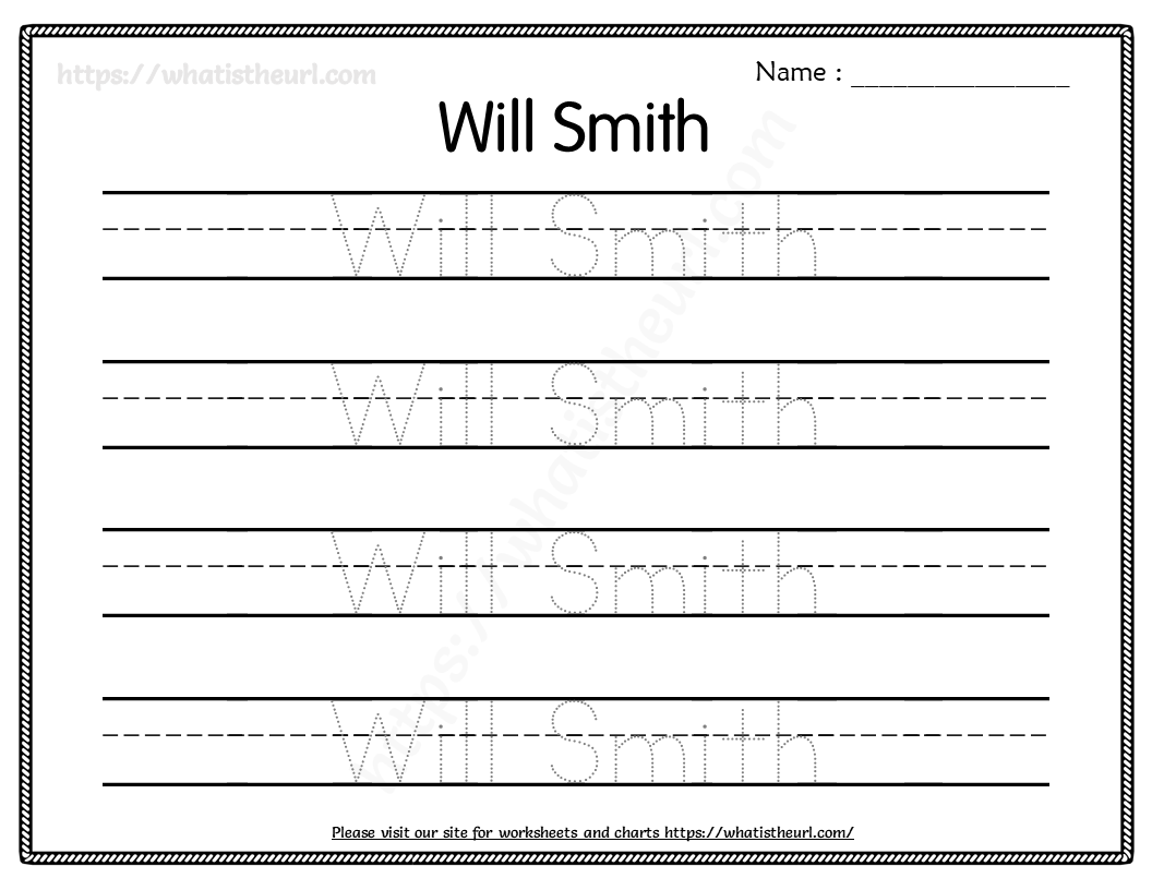 Name Tracing Worksheet Generator Worksheets Library