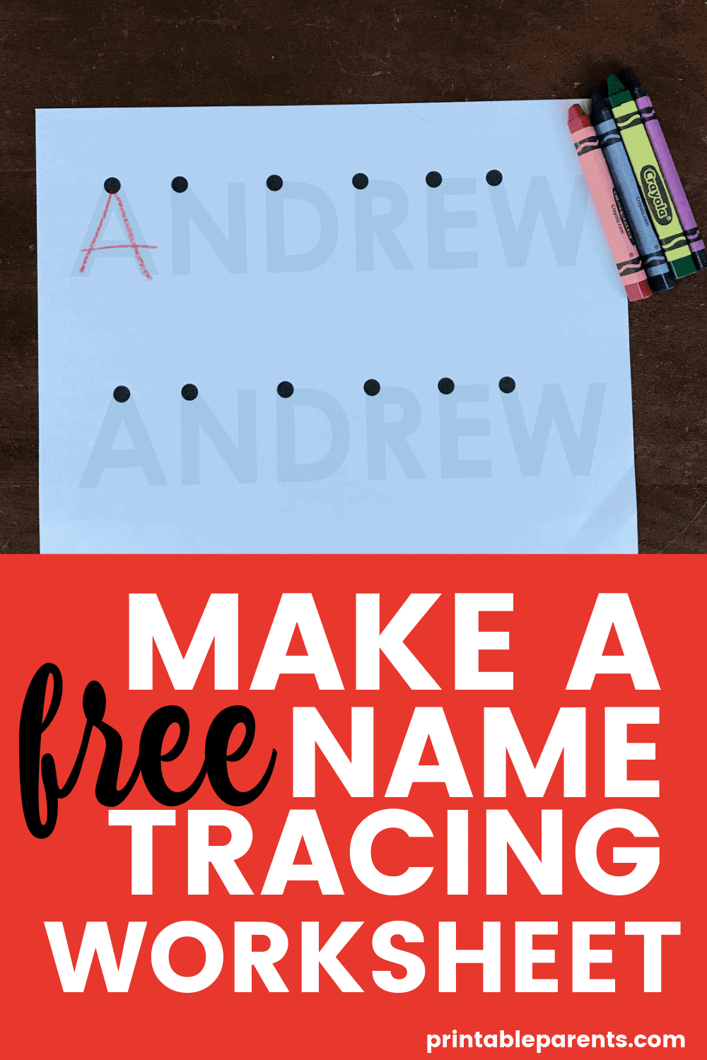 Free Printable Name Tracing Sheets Preschool
