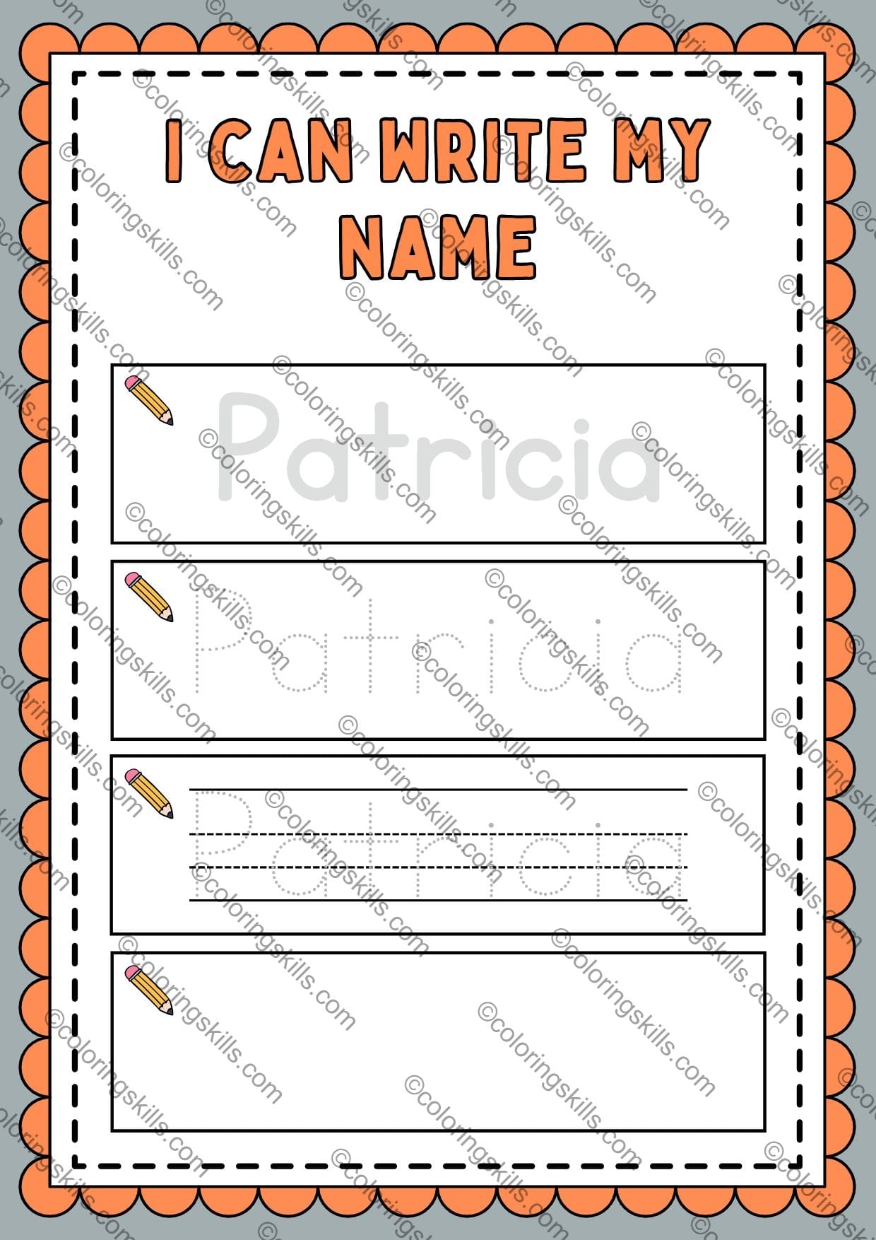 Name Writing English Tracing Worksheets For Kids 20 Editable Pages PDF PPT