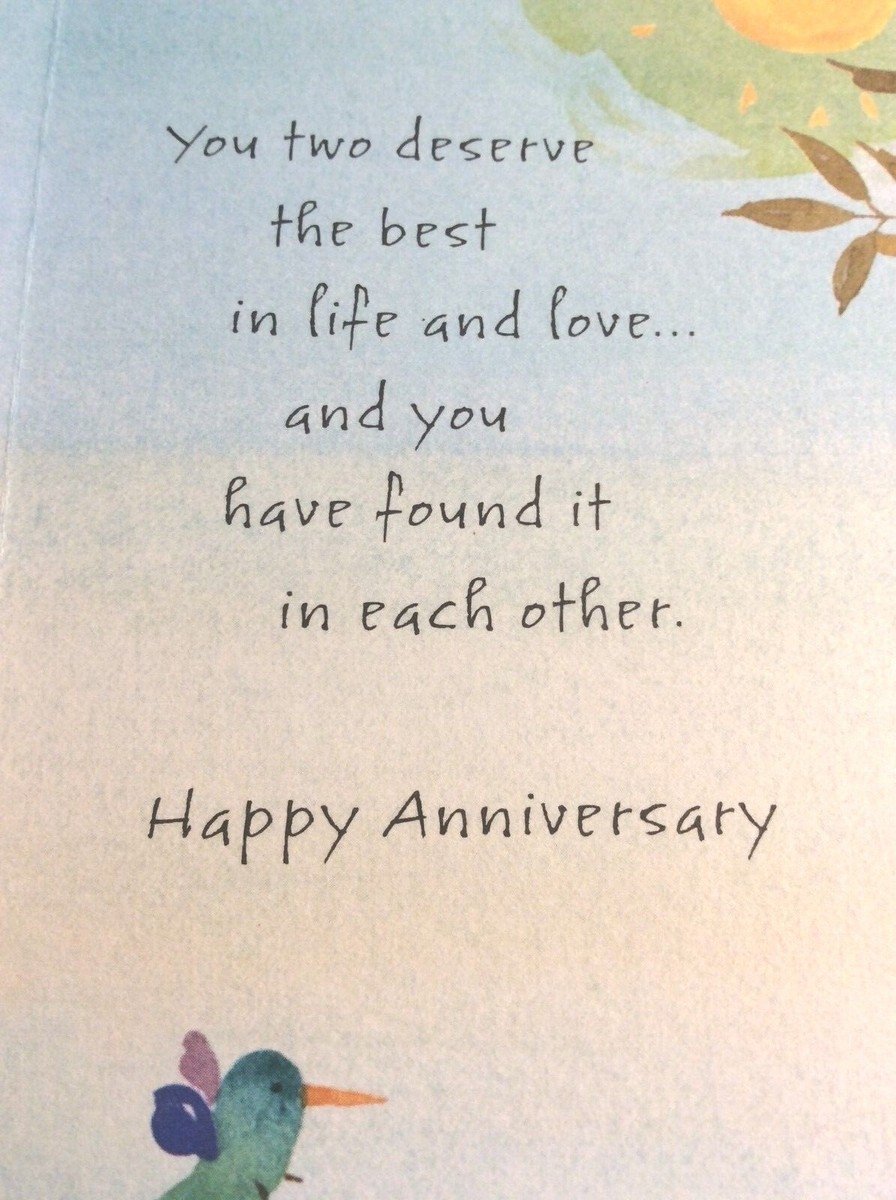NIECE HUSBAND ANNIVERSARY Card Happy Anniversary Niece Husband Hallmark 49E EBay