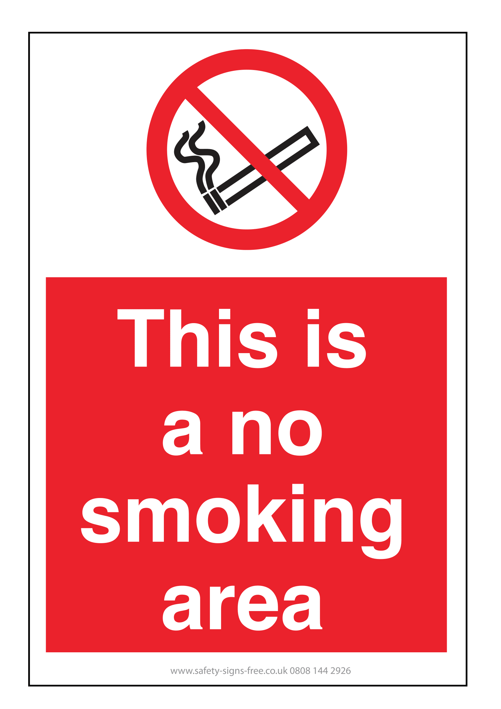 Printable No Smoking Signs Free