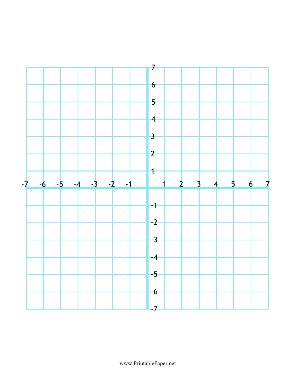 Numbered 14x14 Four Quadrant Grid Paper Download Printable PDF Templateroller