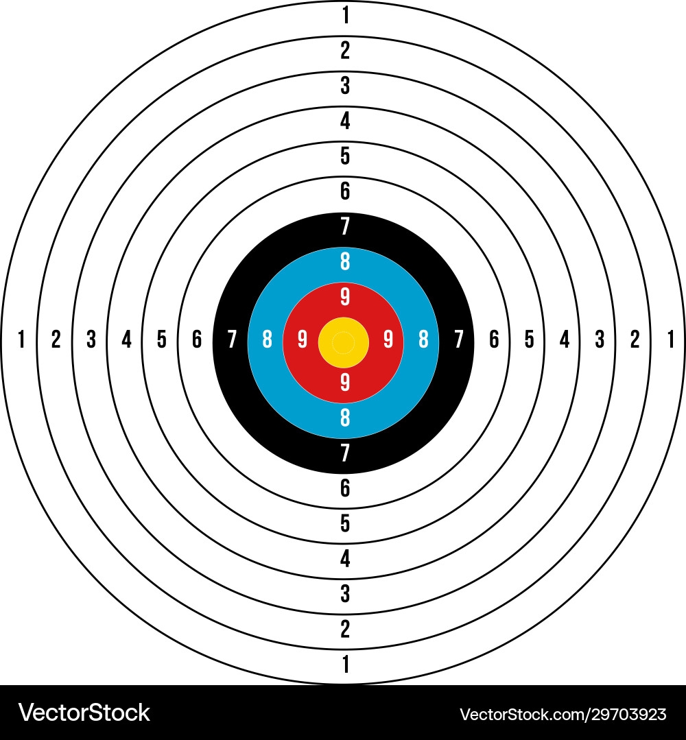 Olympic Shooting Target Royalty Free Vector Image