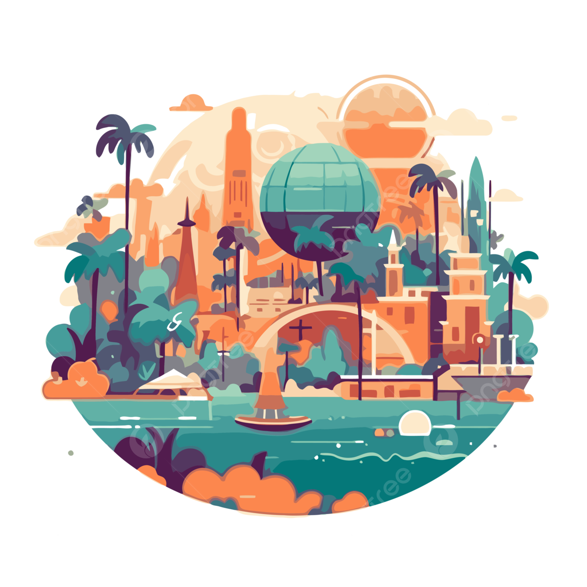 Orlando Clipart Art Of Disney World By Jonatan Schreiber Art Prints Cartoon Vector Art Clipart World Clipart Cartoon Clipart PNG And Vector With Transparent Background For Free Download