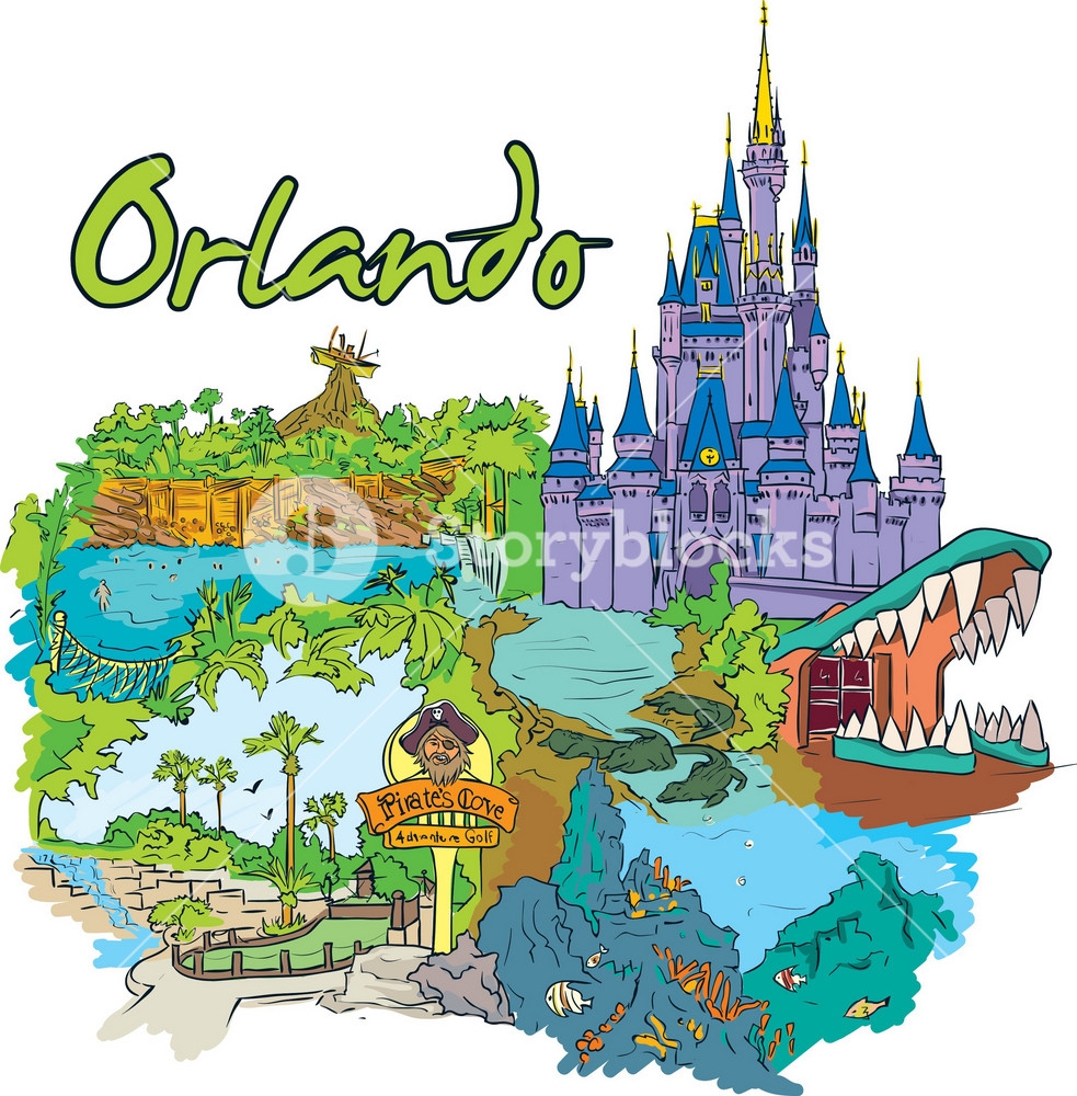 Orlando Vector Doodle Royalty Free Stock Image Storyblocks