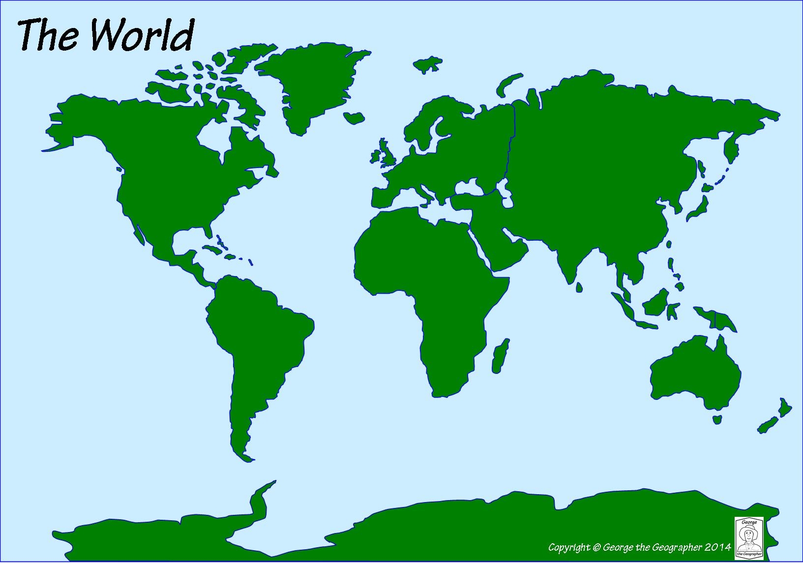 Free Printable World Map Template