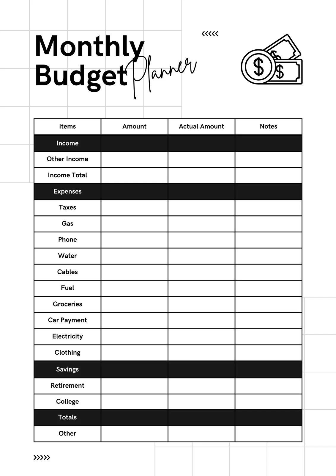 Free Printable Budget Sheets For Beginners