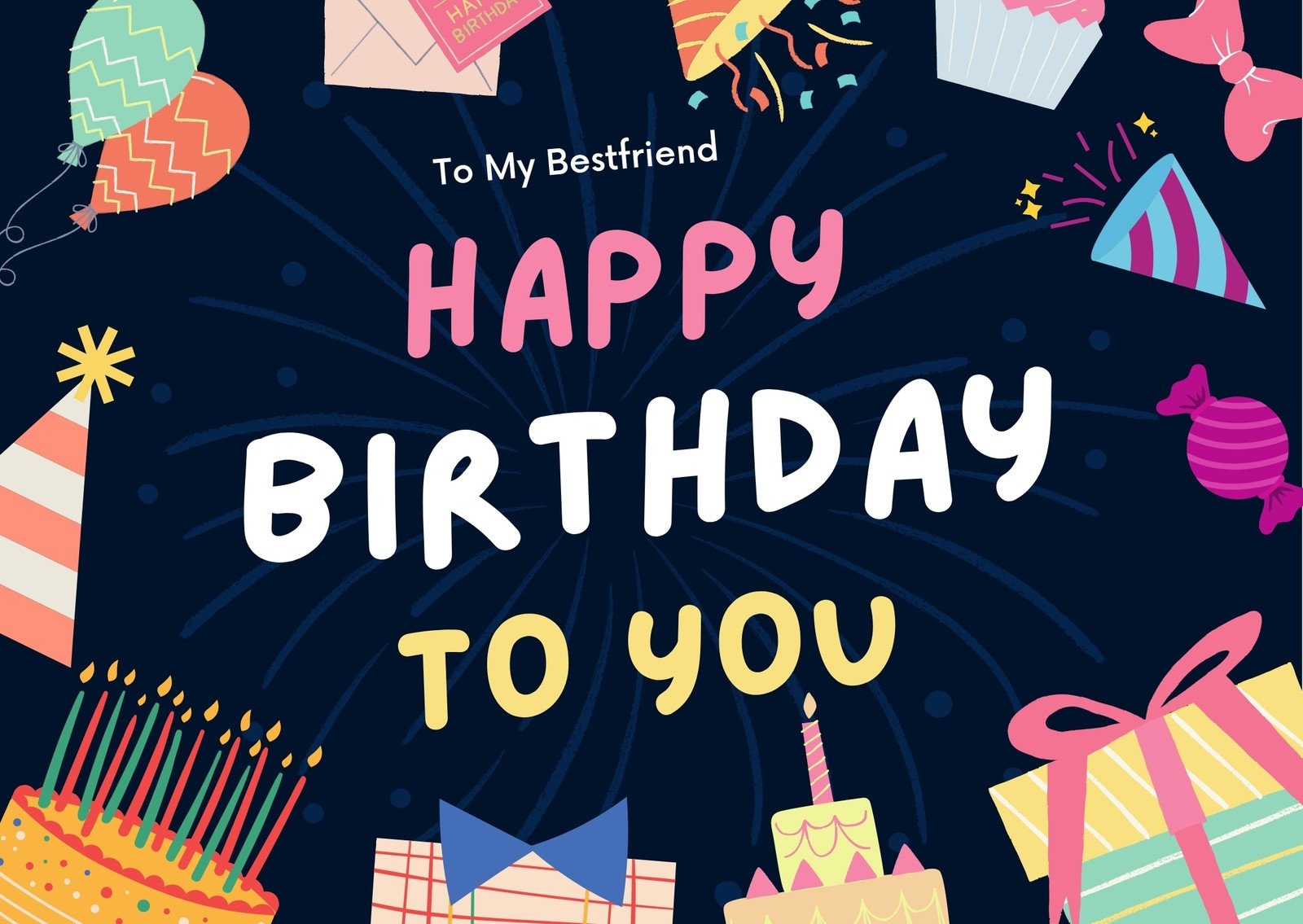 Page 5 Free Custom Printable Birthday Card Templates Canva Worksheets Library