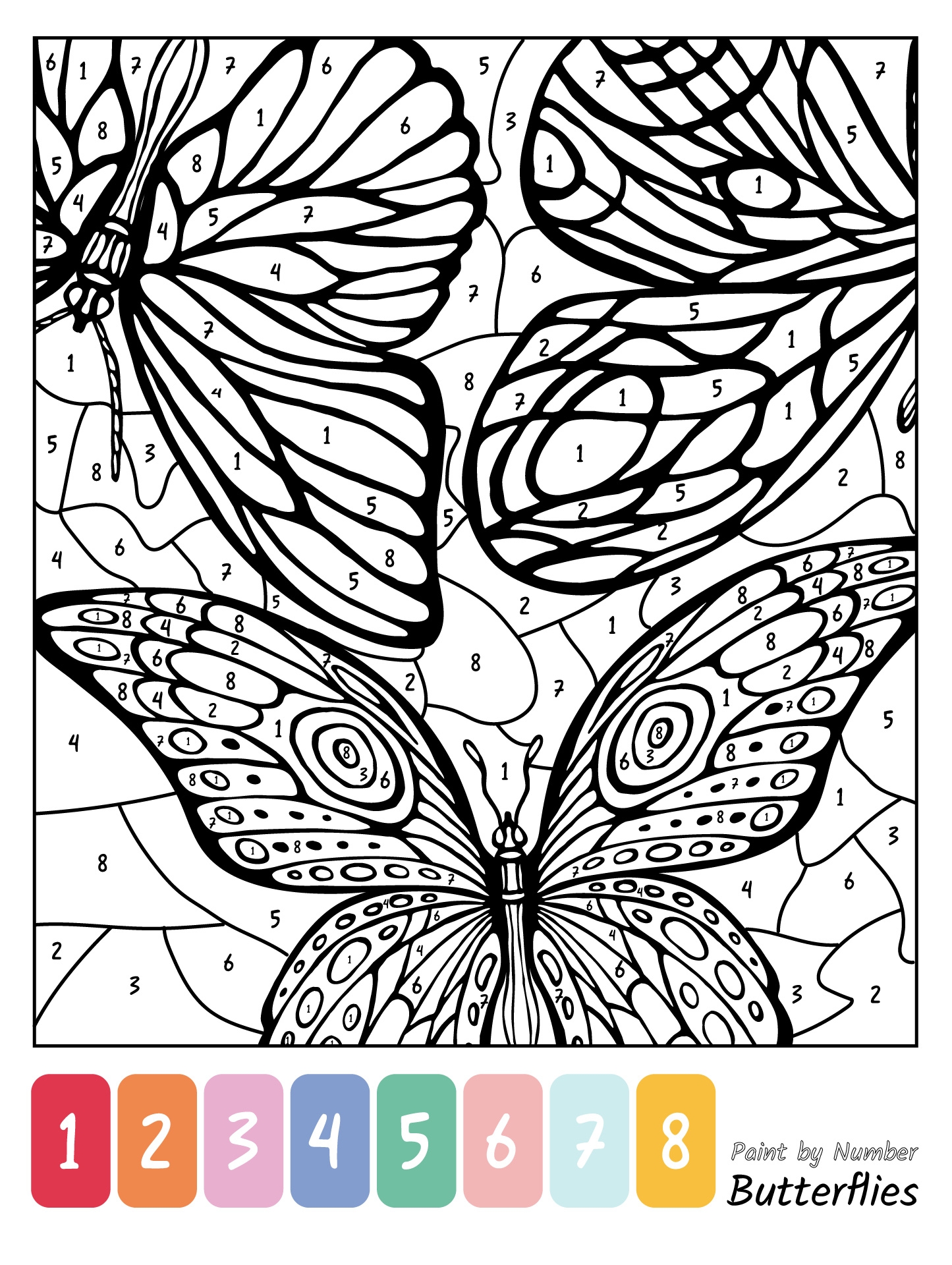 Free Printable Paint By Numbers For Adults
