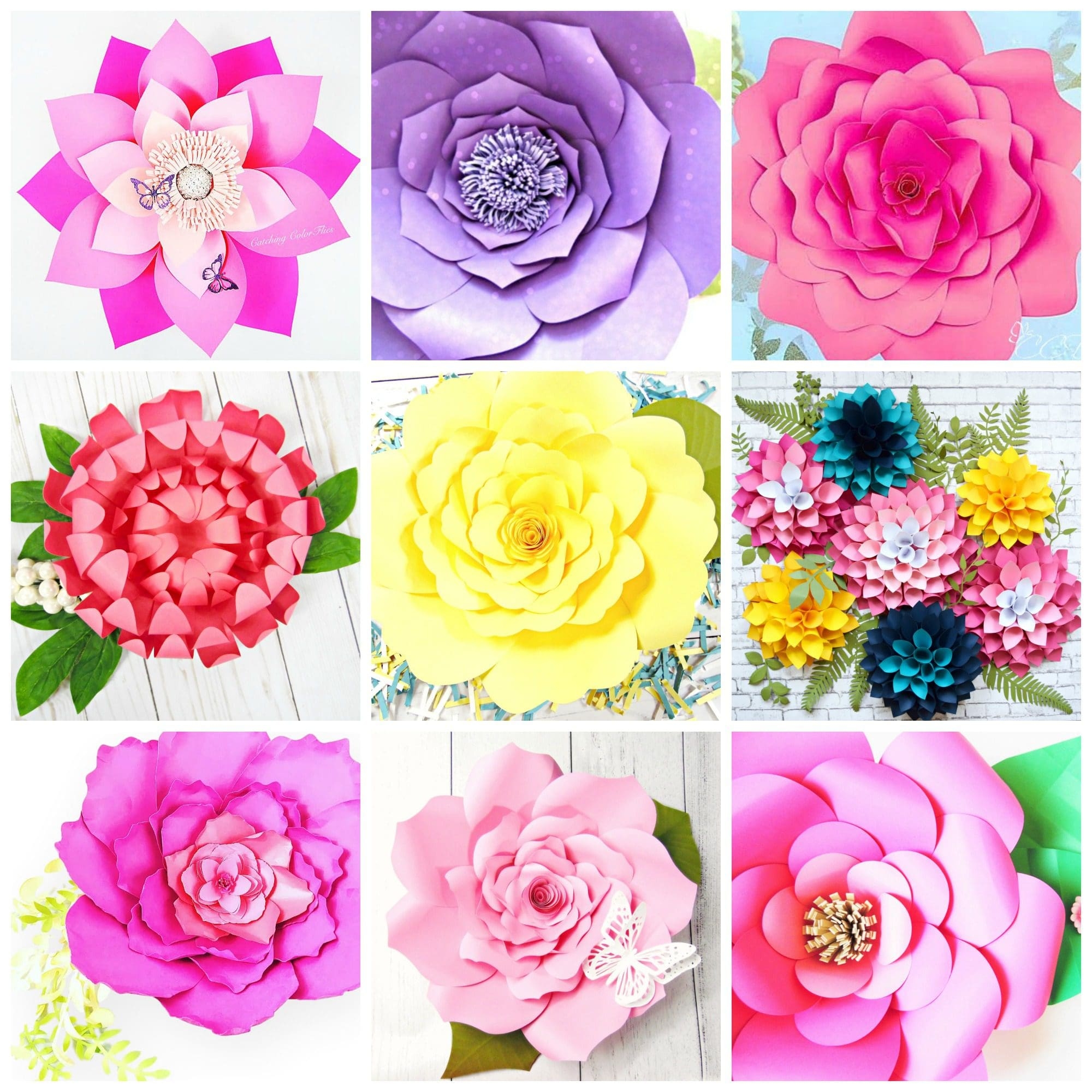 Free Paper Flower Templates Printable