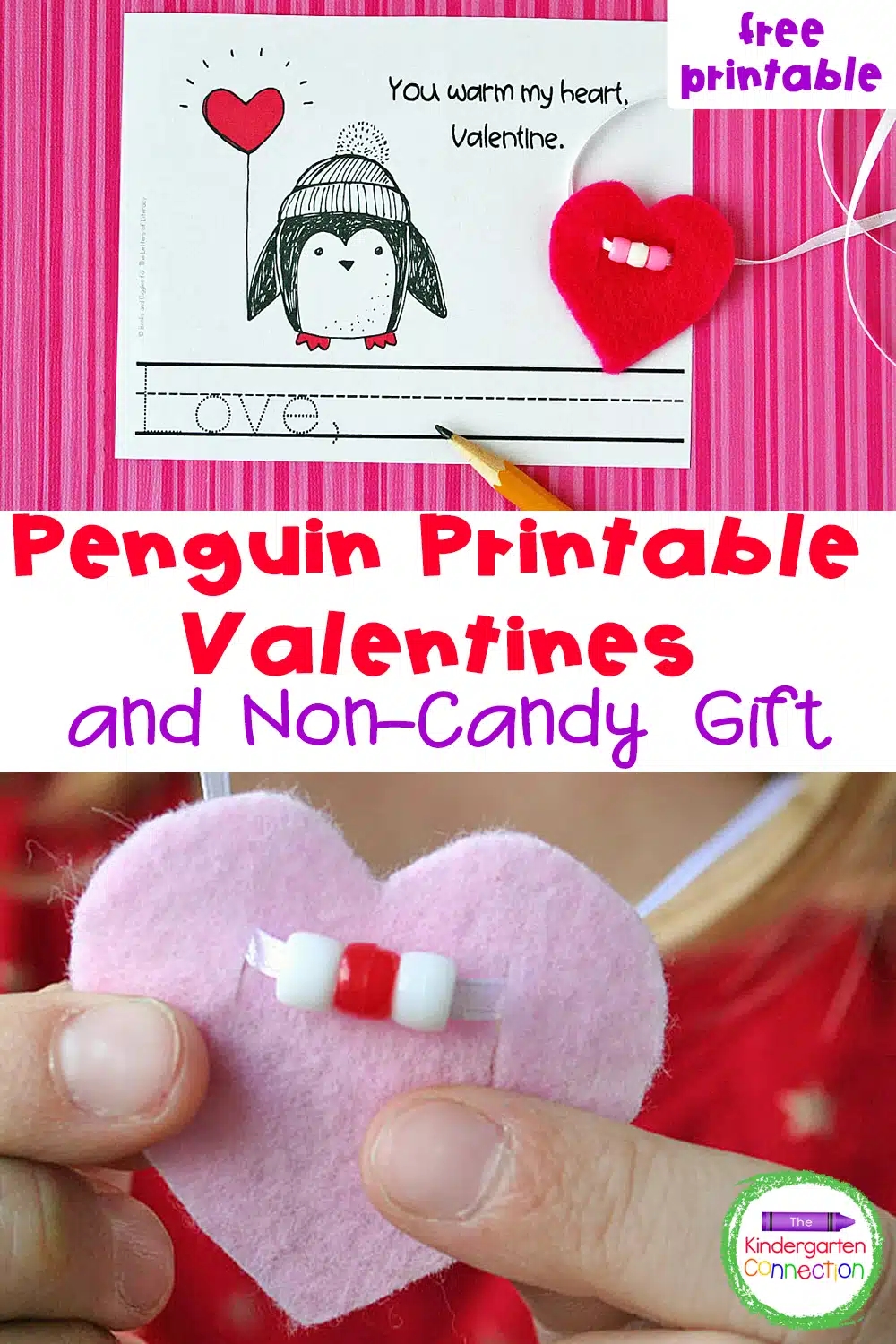 Penguin Printable Valentines And Non Candy Gift For Valentine s Day
