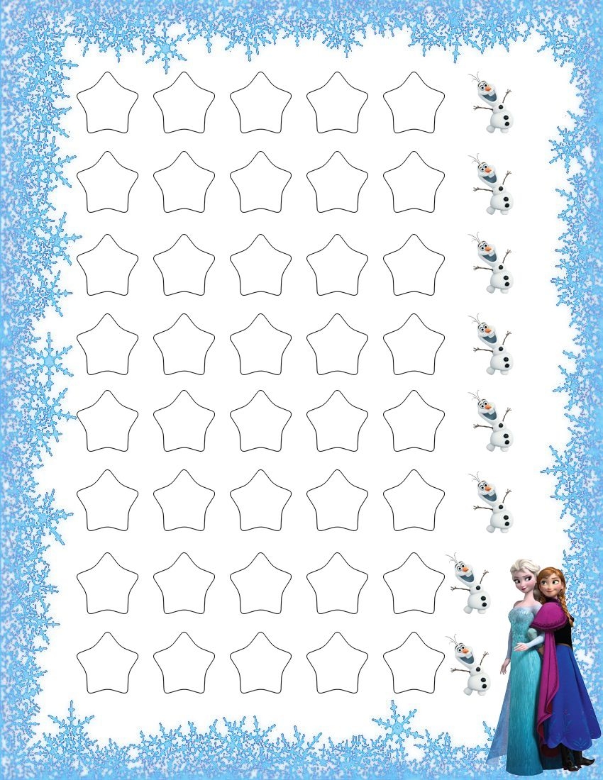 Free Printable Potty Chart Frozen