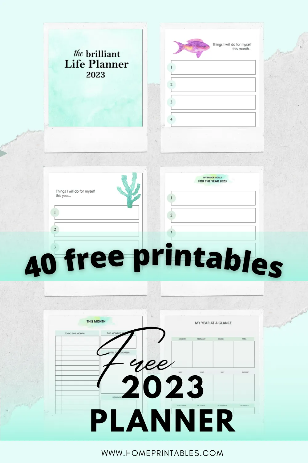 Planner 2023 PDF Free Download 40 Awesome Printables For You 