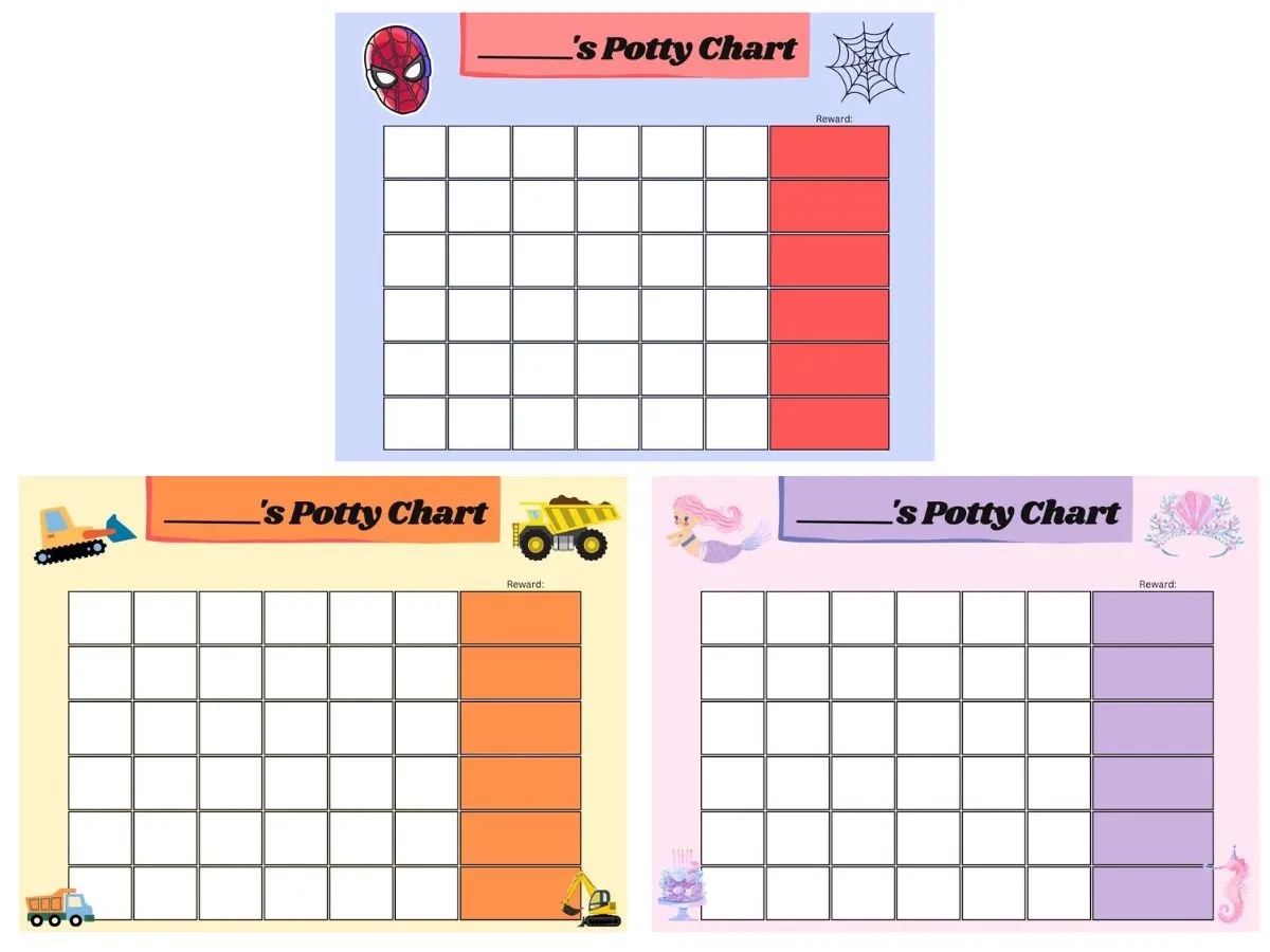 Potty Training Sticker Charts Printable Printable Party Favors