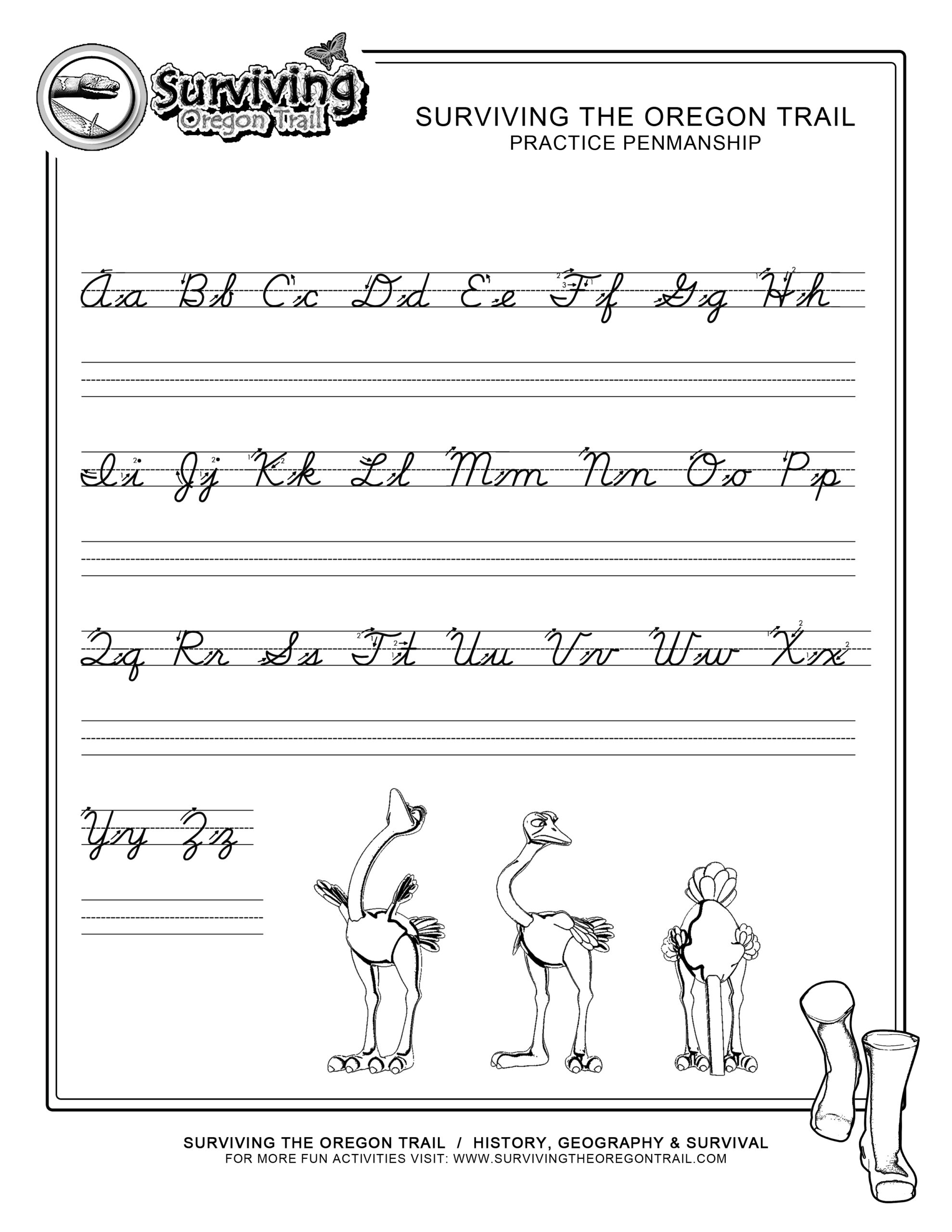 Free Printable Cursive Worksheets For Kids