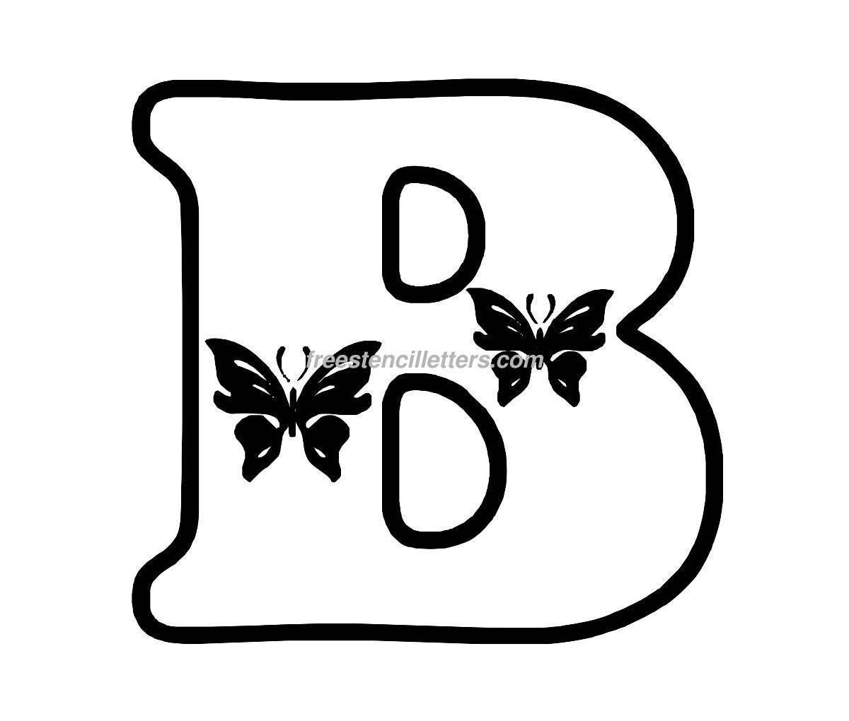 Print B Letter Stencil Free Stencil Letters