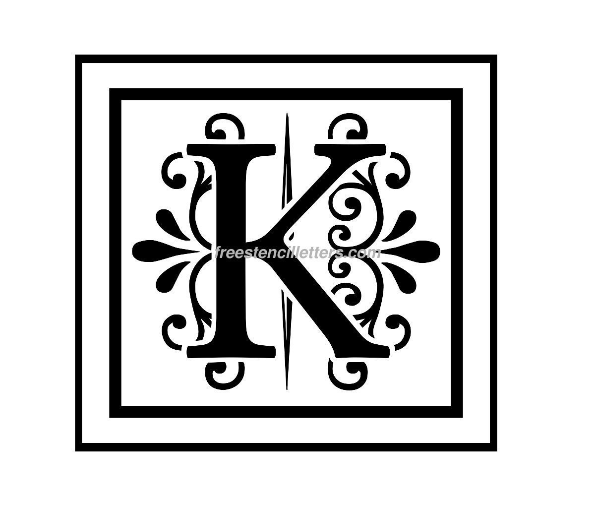 print k letter stencil free stencil letters