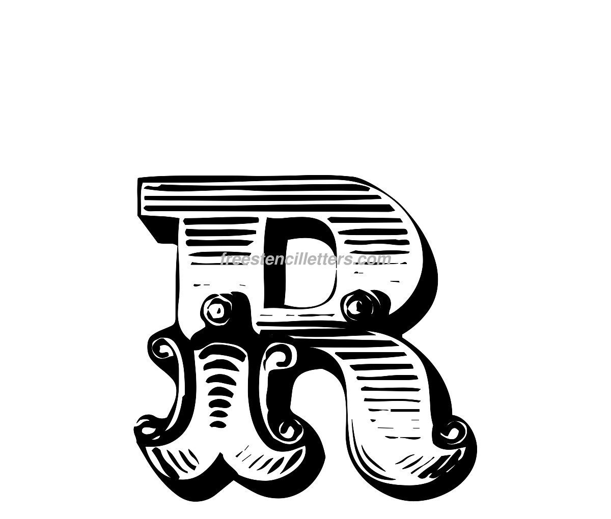 Print R Letter Stencil Free Stencil Letters