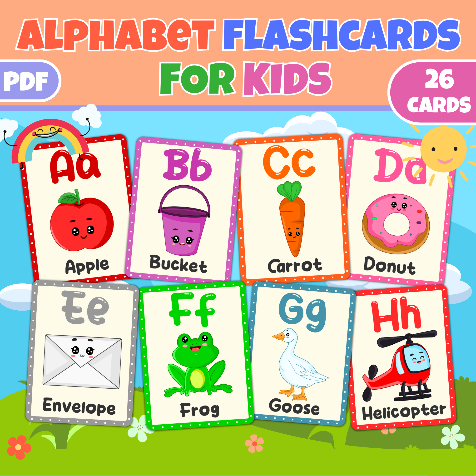 Printable Alphabet Flash Cards For Kids Made By Teachers