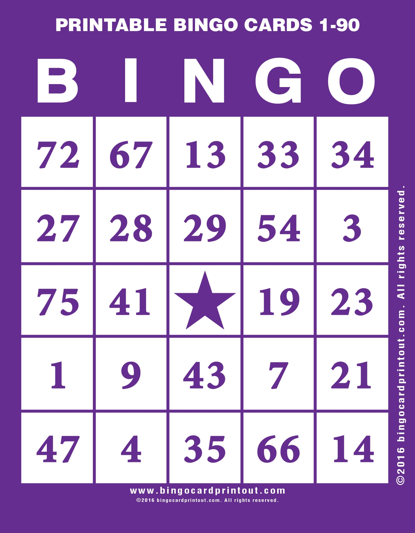 Printable Bingo Cards 1 90 BingoCardPrintout