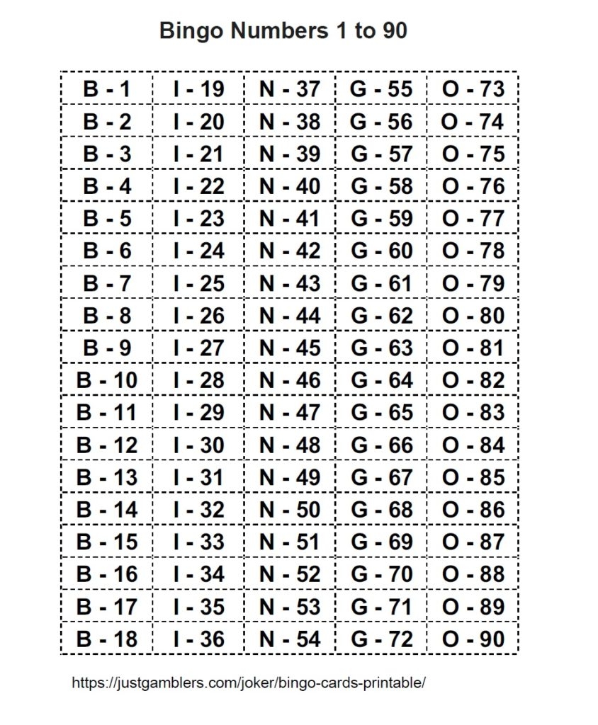 Printable Bingo Cards For Free Download PDFs