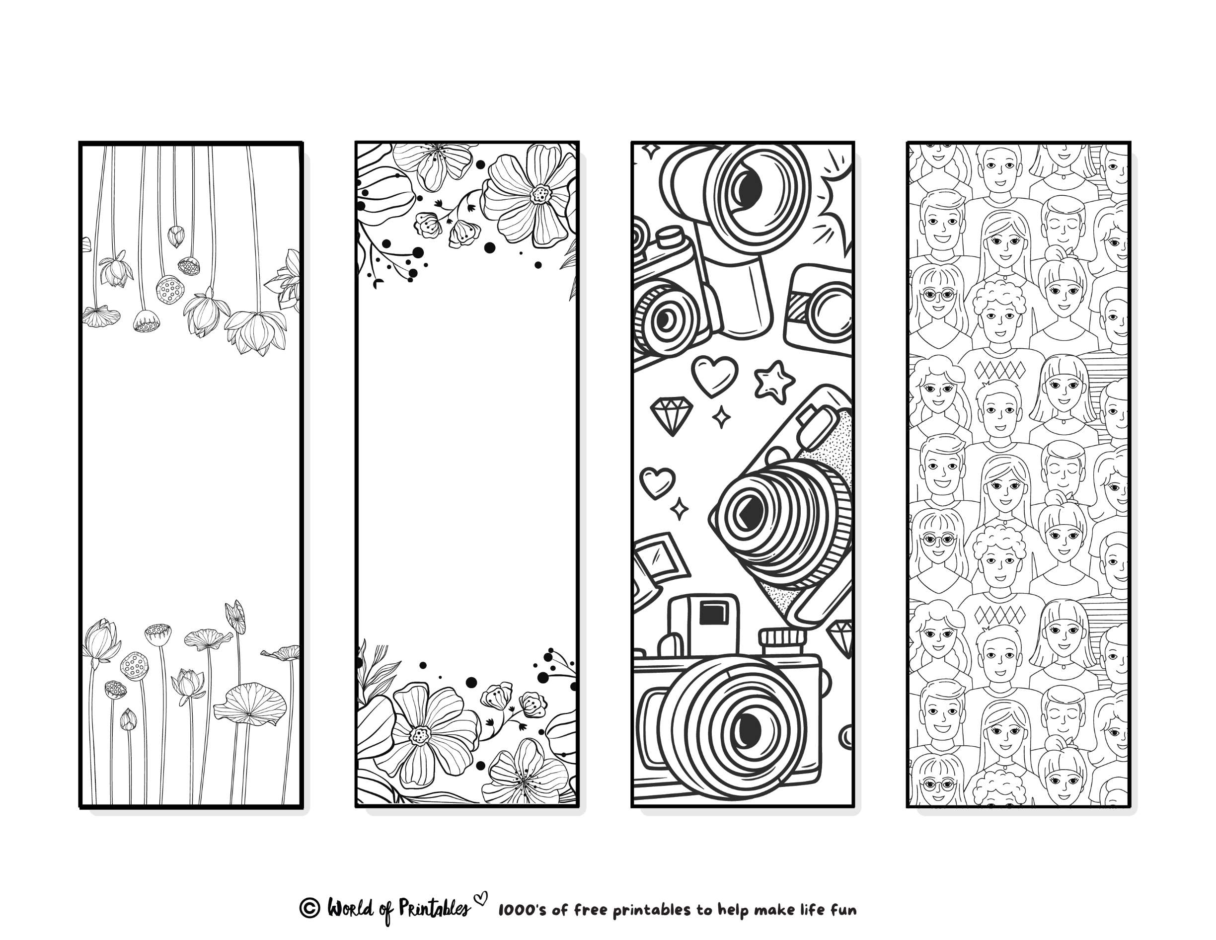 Printable Bookmarks To Color 120 For Adults U0026 Kids World Of 