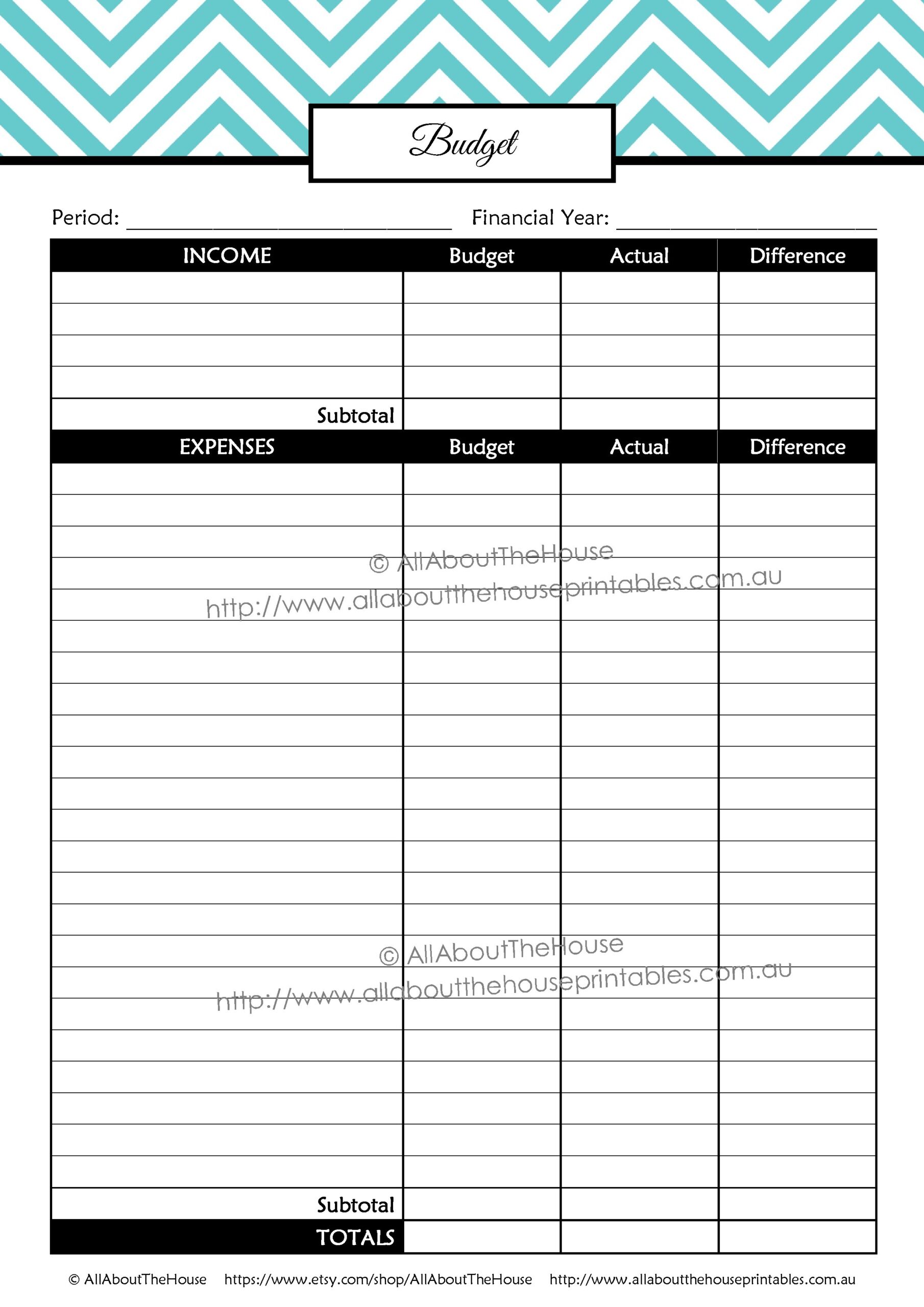Free Printable Budget Worksheets For Students