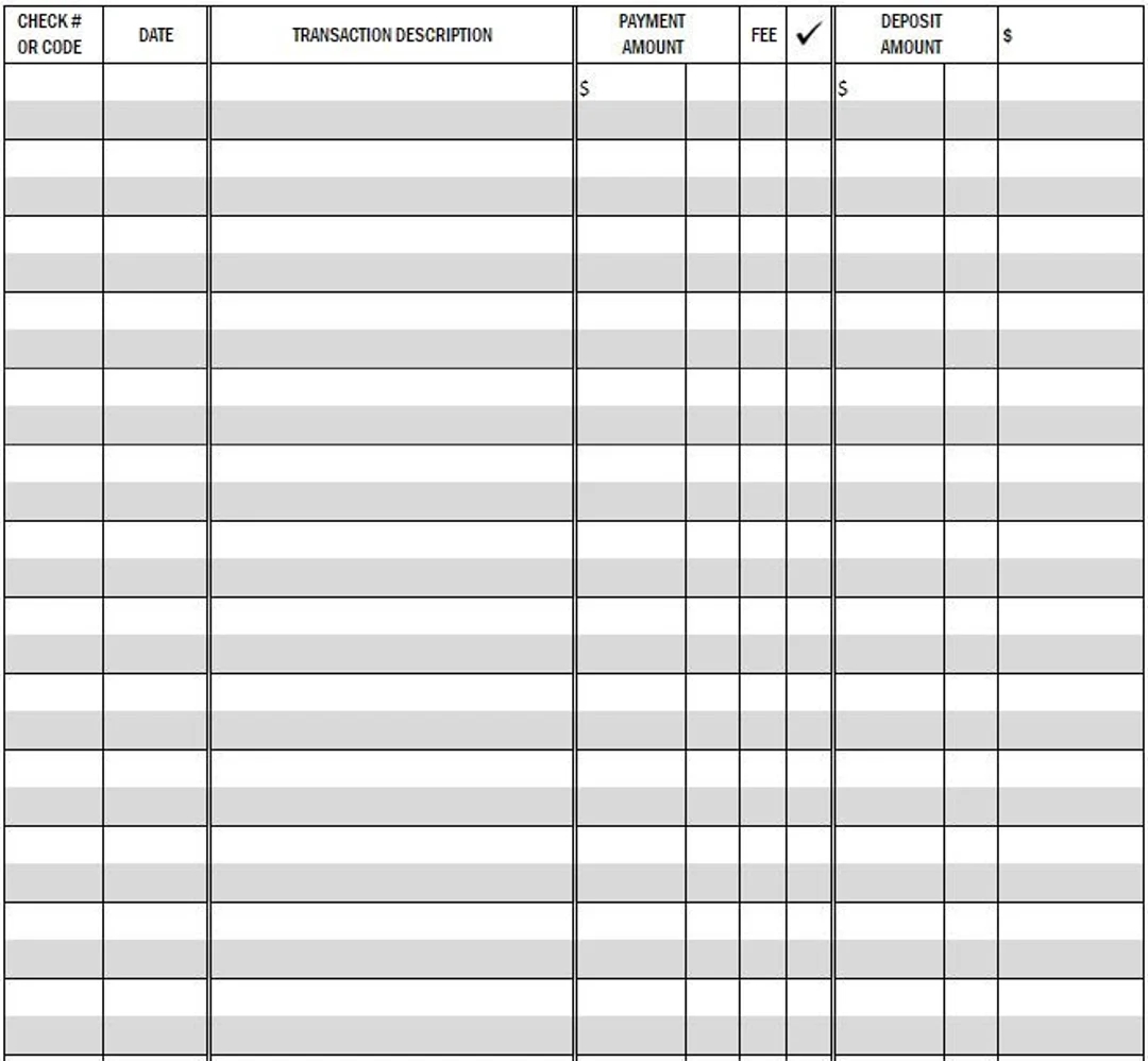 Printable Checkbook Register PDF Datei Drucke Auf 8 1 2 X 11 Inch Papier Etsy de
