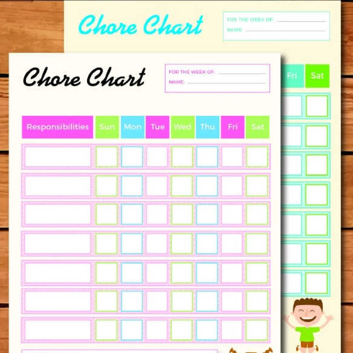 Free Printable Chore Charts For Boys