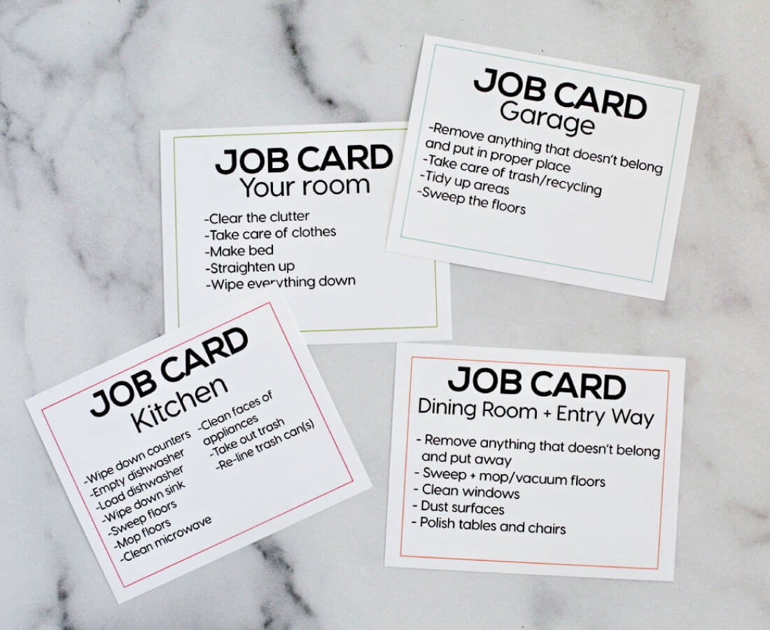 Free Printable Chore Chart For Teens