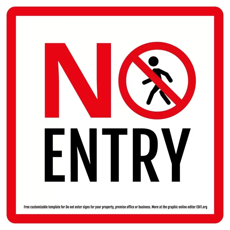 Printable Do Not Enter Sign Templates